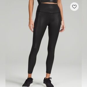 NWT Lululemon Wunder Train High-Rise tight 25” foil